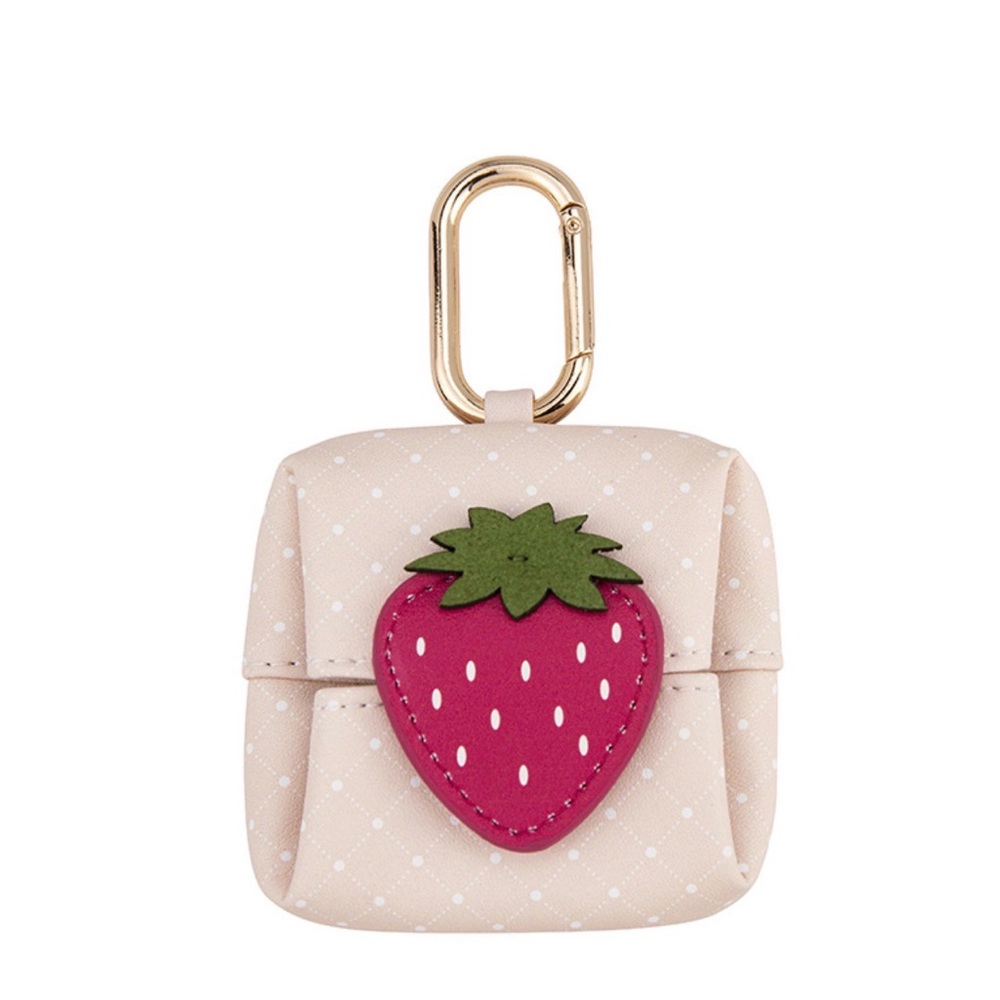 Strawberry fruit wallet geometric bag chain keychain bag chain